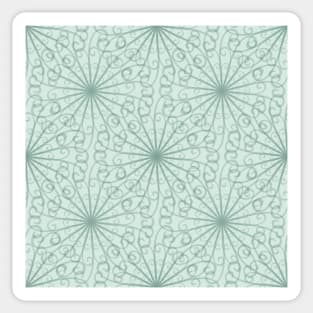 Blue-Green Swirl Mandala Pattern Sticker